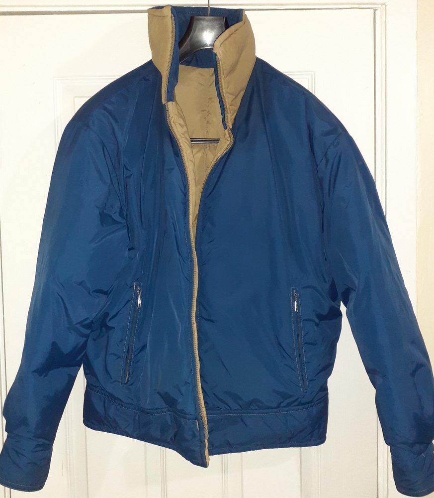 Vintage Tempco Goose Down Reversible Ski Puffer Jacket Talon Zippers Size M/L